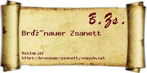 Brünauer Zsanett névjegykártya